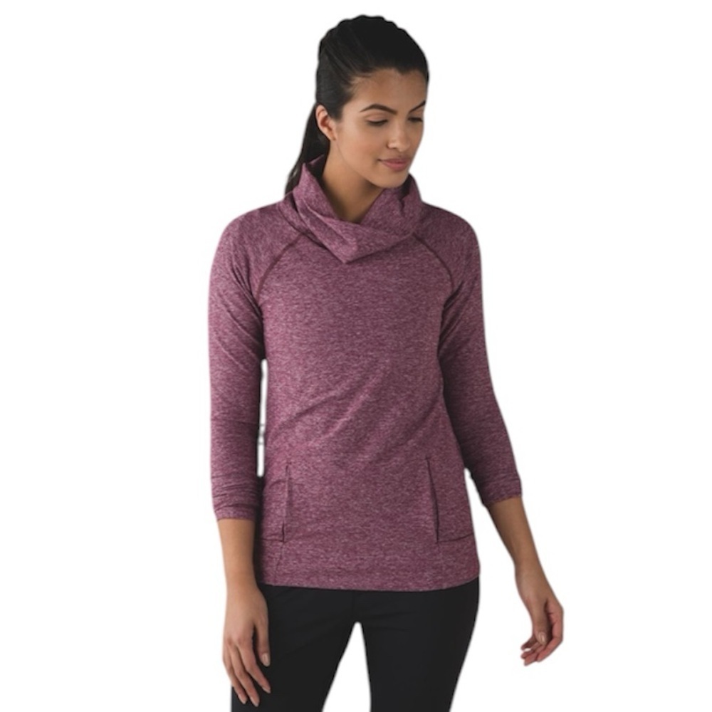 Lululemon Make A Move Long Sleeve Top in Heathered Red Grape Size M/L